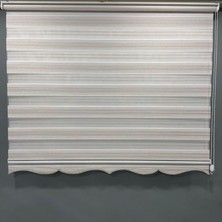Volper Mekanik  VP930 Stor Zebra Perde Açık Pudra Simli Etek Dilimli 100 x 200