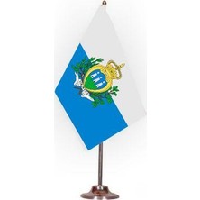 Rekbay San Marino Masa Bayrağı Set Halinde