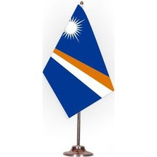 Rekbay Marshall Adaları Masa Bayrağı Set Halinde