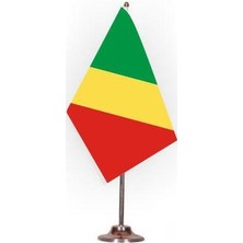 Rekbay Kongo Cumhuriyeti Masa Bayrağı Set Halinde