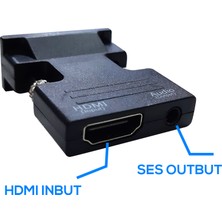 Ice HDMI To Analog VGA ve Ses Aktif Dönüştürücüsü