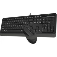 A4-Tech F1010 Gri USB Klavye Mouse Set