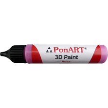 Ponart 3D Boyutlu Boya 30Ml. Pembe Boncuk Boya