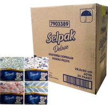 Selpak Deluxe Elegant Design Desenli Peçete 29,5 x 30 cm 20'lik 20 Paket