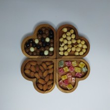 Ciciler Cuori Ahşap Kalpli 4 Parça Çerezlik Kahvaltılık