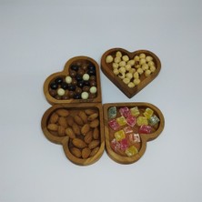 Ciciler Cuori Ahşap Kalpli 4 Parça Çerezlik Kahvaltılık