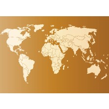 Özel Duvarlar Dünya Haritası Duvar Kağıdı