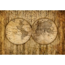 Özel Duvarlar Eski Dünya Haritası Duvar Kağıdı