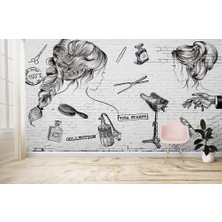 Özel Duvarlar Kuaför Berber Salonları Için Duvar Kağıdı