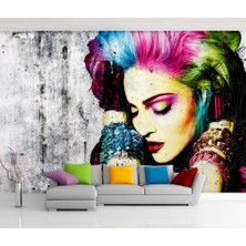 Özel Duvarlar Kuaför Berber Salonları Için Duvar Kağıdı