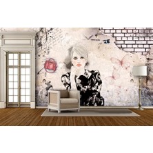 Özel Duvarlar Kuaför Berber Salonları Için Duvar Kağıdı