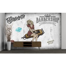 Özel Duvarlar Kuaför Berber Salonları Için Duvar Kağıdı