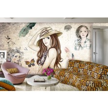 Özel Duvarlar Kuaför Berber Salonları Için Duvar Kağıdı