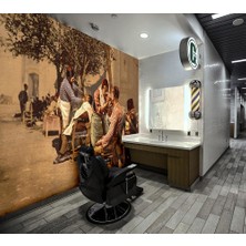 Özel Duvarlar Kuaför Berber Salonları Için Duvar Kağıdı