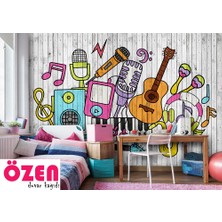 Özel Duvarlar Müzik Temalı Duvar Kağıdı