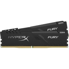 Kingston Hyperx Fury Black 32GB 3200MHZ Ddr4 CL16 Dımm (2X16) Gaming Bellek (HX432C16FB4K2/32)