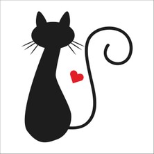 Technopa Kalpli Kedi  Folyo Sticker 109 100 cm Uzunluk