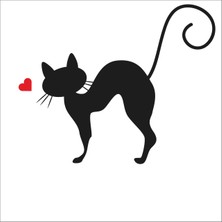 Technopa Kalpli Kedi Folyo Sticker 110 130 cm Uzunluk