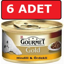 Purina Gourmet Gold Parça Etli Hindi ve Ördekli Kedi Konservesi 6 Adet 85 gr Yaş Mama