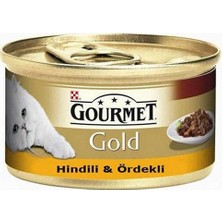 Purina Gourmet Gold Parça Etli Hindi ve Ördekli Kedi Konservesi 6 Adet 85 gr Yaş Mama