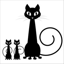Technopa Kediler Folyo Sticker 6 130 cm Uzunluk