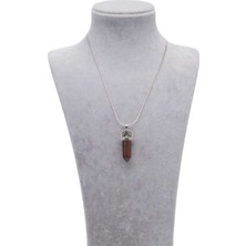 Als Kaplan Gözü Doğal Taş Kolye + Zincir