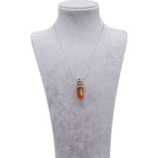 Als Akik Doğal Taş Kolye + Zincir