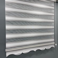 Volper Mekanik VP963 Stor Zebra Perde Ekru Gri Etek Dilimli 80 x 200 cm
