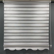 Volper Mekanik VP963 Stor Zebra Perde Ekru Gri Etek Dilimli 80 x 200 cm