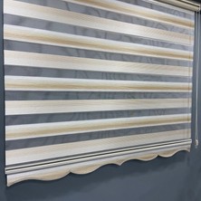 Volper Mekanik VP970 Stor Zebra Perde Ekru Krem Etek Dilimli 100 x 200 cm