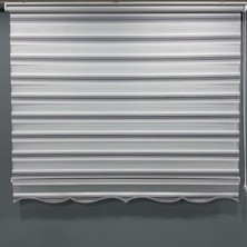 Volper Mekanik VP981 Stor Zebra Perde Gri Siyah Etek Dilimli 90 x 200 cm