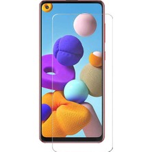 Case World Samsung A21 Temperli Ekran Koruyucu Cam Şeffaf
