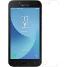 Case World Samsung Galaxy J2 Pro 2018 Temperli Ekran Koruyucu Cam Şeffaf