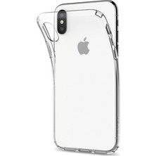 Case World Apple iPhone X Kılıf Silikon Kapak ve Ekran Koruyucu Set Şeffaf