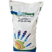 Igsaş 20 20 20 Bitki Besini Sebze Meyve Damlama Iz Elementli Azot Fosfor Potasyum Toz Npk Gübresi 25 kg