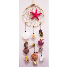 Antioch Artdesign Dream Catcher 66 cm Deniz Yıldızlı Deniz Kabuklu Rüya Kapanı Düş Kapanı Ev Dekor Hediyelik Eşya