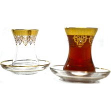 Paşabahçe 6 Kişilik Çay Seti Ince Belli Ottoman Altın Yaldız