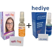 Juliano Opticfog Gözlük Buğu-Buhar Önleyici Antifog Set 30 ml + Gözlük Dezenfektan Temizleme Seti