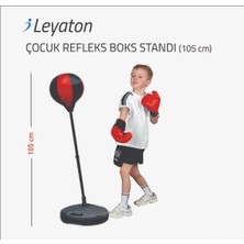 Leyaton Çocuk Boks Standı 70-105 cm Refleks Topu Boks Seti