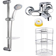 Arçe Banyo Bataryası Sürgülü Duş Seti  3 Lü Köşelik Teflon Bant