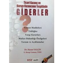 Ticari Kazanç ve Kurum Kazancının Tespitinde Giderler - Hasan Yalçın