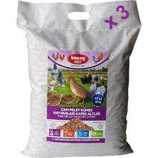 Bonny Nice Bıldırcın Güvercin Keklik Süs Tavukları Kafes Altlığı 10 kg 17 L x 3 Paket