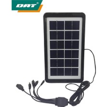 Dat AT-6003B Solar Panel Güneş Enerjili Çok Uçlu Telefon Şarj Cihazı