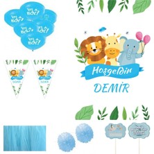 Hayaller Dükkanı Bebek Hastane Odası Süsü Lik Seti Erkek Bebek Odası Süsleri Sevimli Hayvancıklar Temalı Konsept