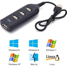 Wozlo 4 Port USB Çoğaltıcı Çoklayıcı Hub USB 2.0 Çoklama Pc Laptop