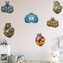 Kt Decoration Güçlü Hayvanlar Xl Çocuk Odası Duvar Sticker Seti