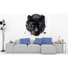Kt Decoration Muhteşem Puma Sanatsal 3D Portre Duvar Sticker