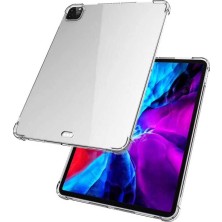 Moraksesuar Apple iPad Pro 12.9 2020 Tablet Kılıf Şeffaf Esnek Silikon Köşe Korumalı Kapak