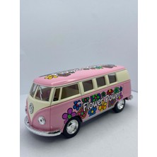 Kinsmart Çekbırak 1962 Wolkwagen Bus Pastel Renk ve Desenli