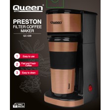 Queen Qc 039 Preston Termos Bardaklı Filtre Kahve Makinesi